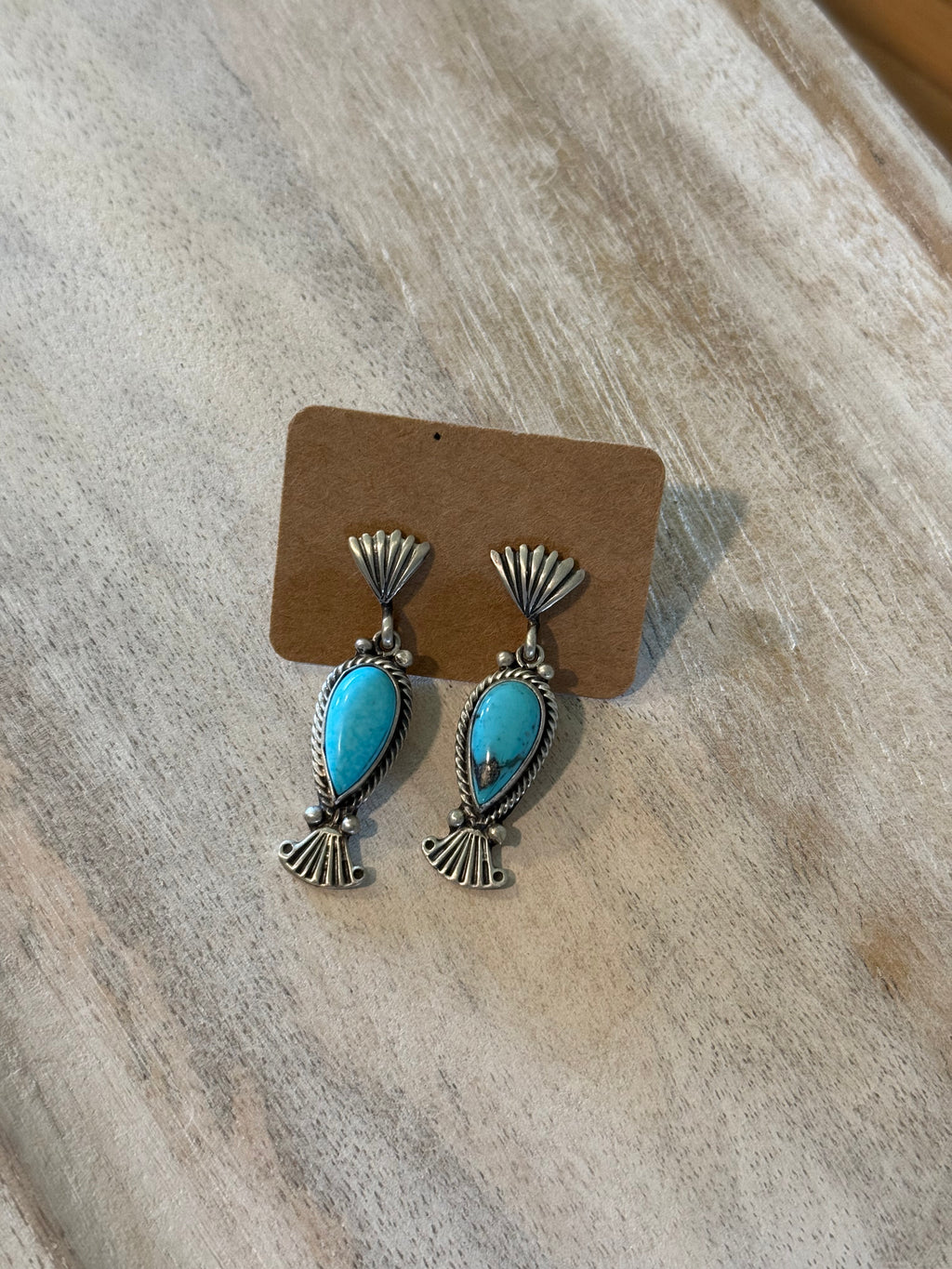 Kingman Turquoise Dangle Earrings