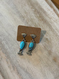 Kingman Turquoise Dangle Earrings